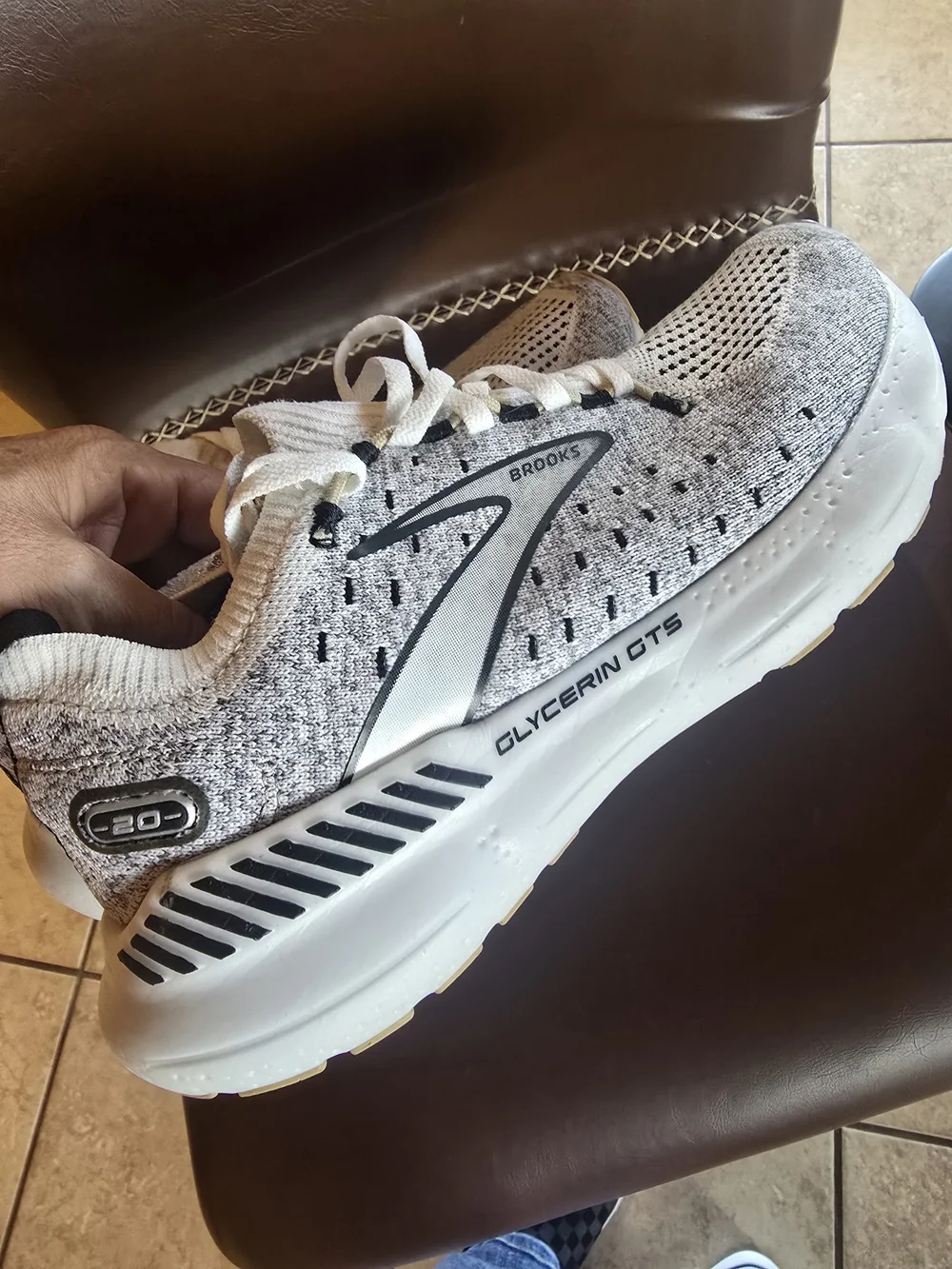 Brooks Women's White and Gray Running Shoes